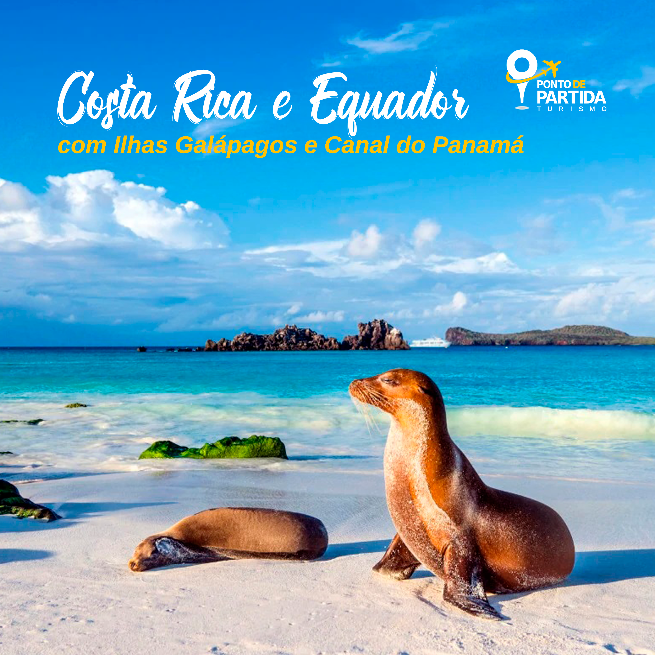 Costa Rica – Equador – Panamá com Ilhas Galápagos e Canal do Panamá.